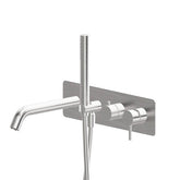 Single-lever basin mixer with 1”1/4 waste. F 3/8” supply hoses.